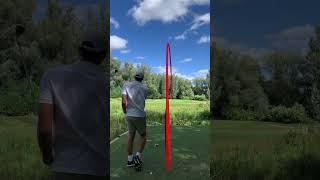 The dodgiest Par 3 you’ll ever see golf golfswing golfer golflife golfing golfshorts [upl. by Rosenblum]