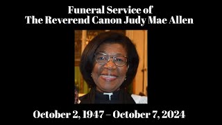 Funeral Service of The Reverend Canon Judy Mae Allen [upl. by Euqinotna]