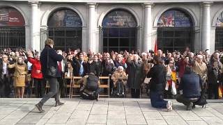 Cara al Sol en la Plaza de Oriente  20N 2014 [upl. by Cheffetz847]