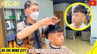 ASMR 💈Vietnam Barber Shop  39  Relaxing haircut for men in Ho Chi Minh City Vietnam [upl. by Bristow]