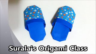 Origami  Slipper Shoese [upl. by Ecidnarb56]