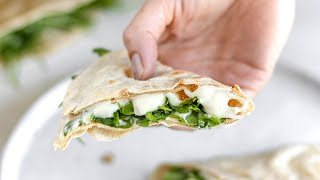 Vegan Italian STRACCHINO CHEESE in Piadina Sandwich  Homemade and ready in 30 mins [upl. by Yoj]