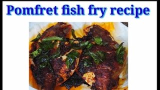 Pomfret Fish Fry Recipe [upl. by Bruckner]