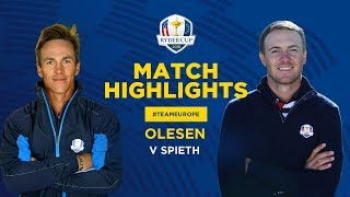 Olesen vs Spieth  Ryder Cup Sunday Singles Highlights [upl. by Enieledam831]