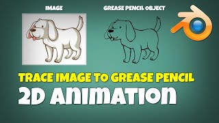 How use the Trace Image to Grease Pencil Blender Animation Tutorial Grease Pencil [upl. by Fenner]