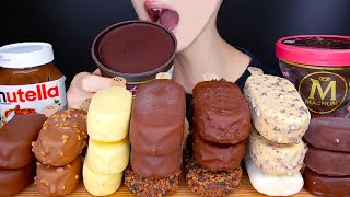 ASMR MAGNUM CHOCOLATE ICE CREAM PARTY MUKBANG 매그넘 초콜릿 아이스크림 먹방 アイスクリーム Es krim 咀嚼音Kem EATING SOUNDS [upl. by Dyob]