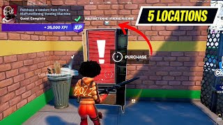 Purchase a random item from a Malfunctioning Vending Machine Fortnite Locations [upl. by Kreit392]