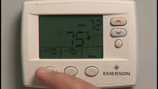 How to Operate a Emerson 1F80 Programmable Thermostat [upl. by Leanahtan]