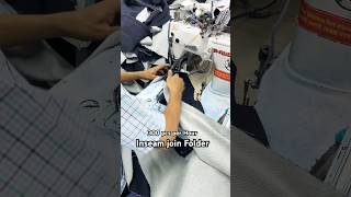 Inseam join folder tutorial  ইনসিম জয়েন ফোল্ডার । inseam textileboom sewingmachine shortsfeed [upl. by Bj]