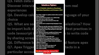 Deloitte Salesforce Developer interview questions and answers salesforcefighters [upl. by Dew352]