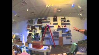 Installing Nam June Paik Global Visionary  Archive Wall  Timelapse [upl. by Yesac]