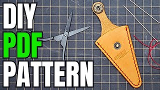 How To Make  Leather Scissor Case  DIY PDF Pattern [upl. by Kurtz]