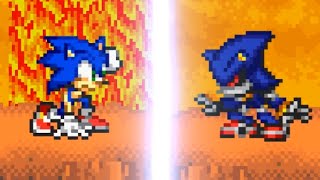 Modern Sonic vs Metal Sonic  Sprite Animation [upl. by Anwaf]