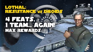 All feats in 1 battle Lothal Resistance vs Droids Galactic Challenge  SWGOH GC [upl. by Fan]