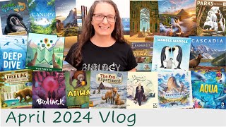 April 2024 Vlog  Top 10 board games played in April naturethemed games crowdfunding coming soon [upl. by Wiseman245]