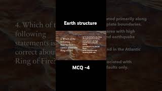 Earths Structure Plate Tectonics Earthquakes and Volcanism MCQ4   ShortsEarthStructureMCQ [upl. by Halimeda]