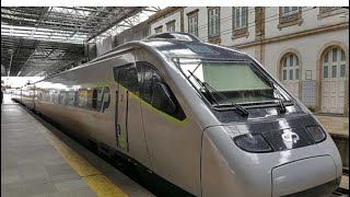 Traveling Alfa Pendular High Speed Train From Lisbon to Porto Portugal [upl. by Desirea828]