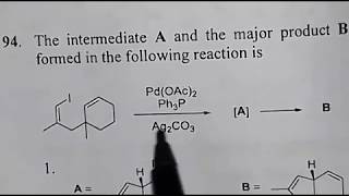 Csir net chemical science solved question June 2017 heck reaction in hindi [upl. by Carr]