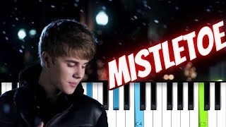 Justin Bieber  Mistletoe  Piano Tutorial [upl. by Paulie]