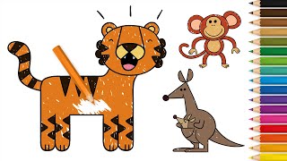 Learn to Draw Wild Animals  Drawing Lessons for Children [upl. by Concoff]