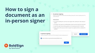 How to Sign a Document as an InPerson Signer [upl. by Enovaj956]