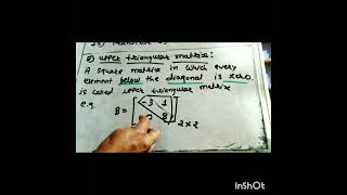 Std11 4 MatricesUpper triangular matrix Math 1 [upl. by Kenweigh]