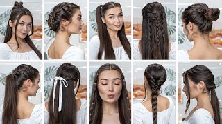 10 EASY HEATLESS BACK TO SCHOOL BRAIDED HAIRSTYLES [upl. by Shelby602]