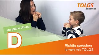 Logopädie Übung für Kinder – Lautbildung D [upl. by Labanna]