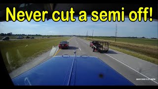 A Day in The Life of an American Truck Driver  Road Rage Brake Check Car Crash Instant Karma USA [upl. by Xylon]