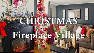 🌲CHRISTMAS FIREPLACE VILLAGE new christmas2024 fireplace ideas [upl. by Yanetruoc]