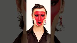 This makeup is DIABOLICAL 🔥 pidgindoll devilmakeup halloweeneveryday makeuptutorial [upl. by Airdnaxela]