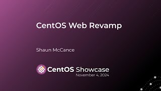 CentOS Web Revamp [upl. by Kcirdneh]