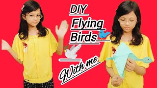 DIY Flying Bird  How To Make Paper Flying Bird  Paper Bird Making [upl. by Marlane]