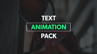 FREE Text Animation Pack  After Effects Motion Graphics Title Animation Kinetic typography 4 [upl. by Vevay]