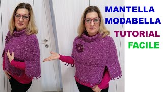 TUTORIAL MANTELLA quotMODABELLAquot tutte le taglie facile CAPPA Alex Crochet [upl. by Nauwtna]