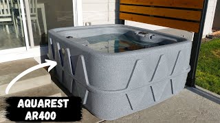 AquaRest Discovery AR400 Plug and Play Hot Tub Setup and 1 Month Review [upl. by Careaga]