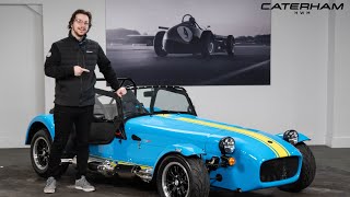 A BRAND NEW Caterham 420R Finished in Riviera Blue  A Walk Around With Jean [upl. by Ynalem]