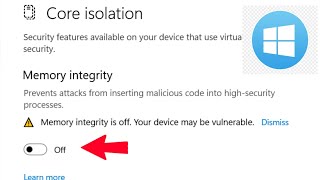 How To Fix Memory Integrity is off Your Device may be Vulnerable [upl. by Brig651]