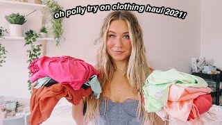 oh polly try on clothing haul 2021  cutest dresses [upl. by Brass]