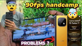 90fps handcamp gameplay realme narzo 70 turbo big problems🤯 vs poco x6 pro 5g [upl. by Melita]