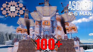 ASGARD  BEST OFFLINE 2x2 base for 100 ROCKETS with 8 BUNKERS rust base design [upl. by Safoelc691]