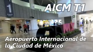 🇲🇽Aeropuerto Internacional de la Ciudad de México AICM Terminal 1 caminando un poquito [upl. by Wilmette]