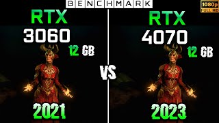 RTX 3060 12GB vs RTX 4070 12GB  Gaming Test in 10 Games  1080p  Benchmark [upl. by Brendon]