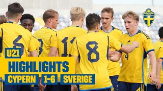 Highlights U21  Cypern – Sverige 16  Storvinst borta på Cypern [upl. by Laeno]