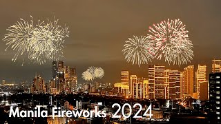 Manila New Year 2024 Fireworks as Seen Live from BGC Taguig [upl. by Htebaile]