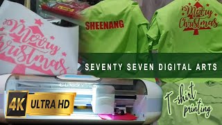 TShirt Printing 010  SeventySevenDigitalArts  Christmas Design 4K VIDEO UHD [upl. by Ecadnarb]