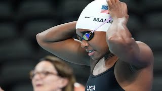 Simone Manuel Helps USA Get Silver in Womens 4x100 Relay Race at Paris Olympics July 27 2024 [upl. by Psyche830]