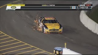 NASCAR Pintys Series 2017 Jukasa Motor Speedway Alex Labbé Puncture Crashes [upl. by Leumhs]