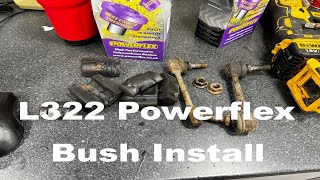 L322 Range Rover Powerflex Rear Anti Roll Bar Bushes amp Drop Links Install [upl. by Jeroma]