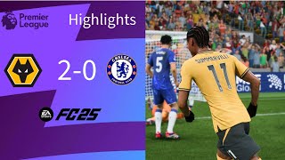 Wolves score TWO late goals to beat Chelsea  Wolves 20 Chelsea  FC 25 Premier League Highlights [upl. by Adranoel]